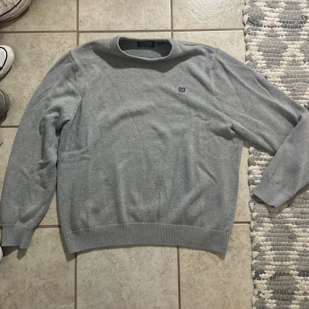 Chaps Men's Light Gray Crewneck Sweater